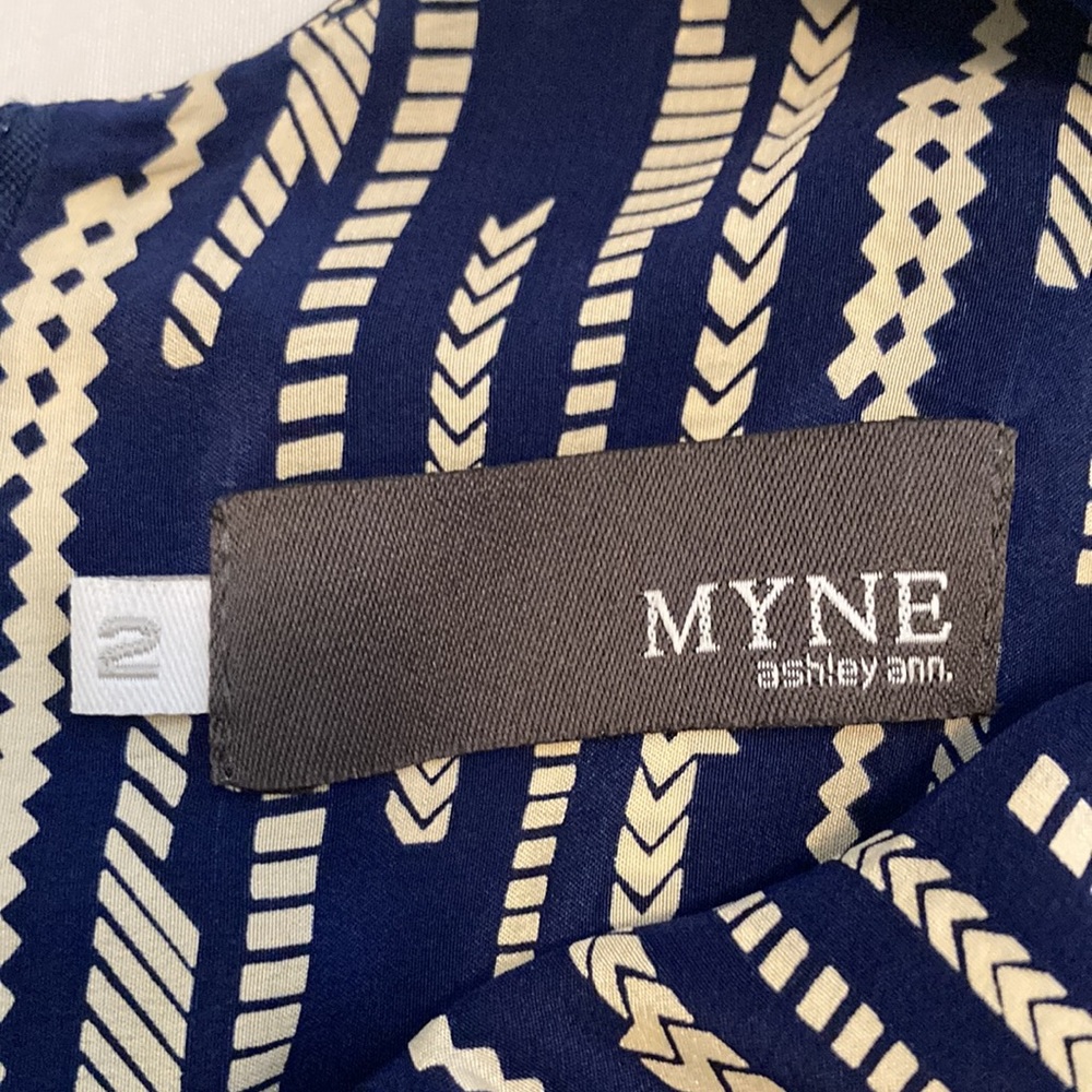 New!! Super Rare!! Myne 100% Silk Mini Dress Size 2 - Picture 3 of 12